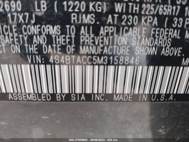 4S4BTACC5M3158846 Subaru Outback Premium