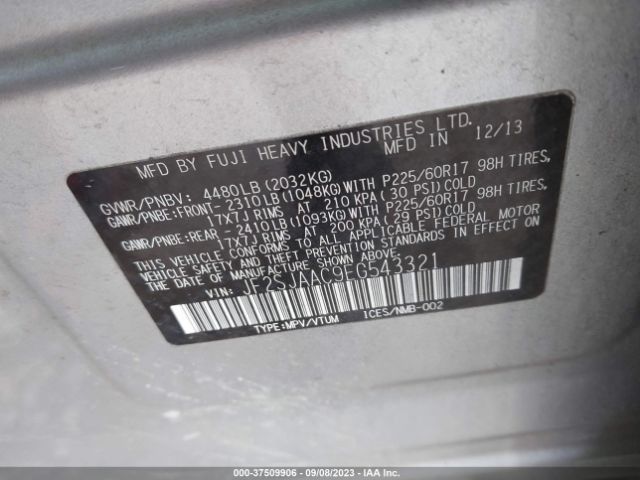 JF2SJAAC9EG543321 Subaru Forester 2.5i