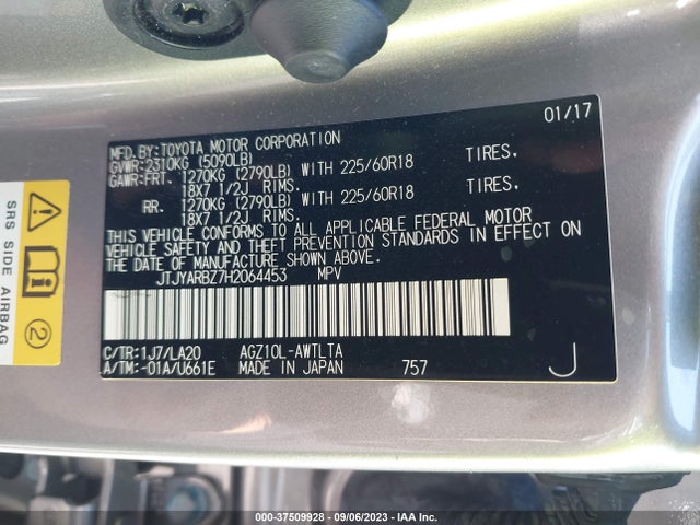JTJYARBZ7H2064453 Lexus Nx Nx Turbo