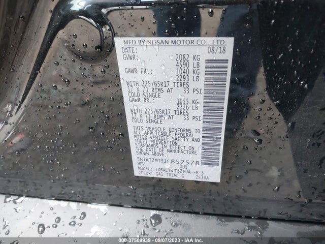 Nissan ROGUE SV 2018 5N1AT2MT9JC852578 Image 9