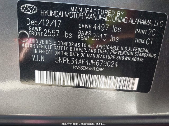 Hyundai Sonata Sport 2018 5NPE34AF4JH679024 Image 15