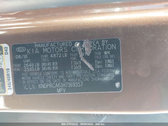 KNDPRCA61H7169357 KIA Sportage Sx Turbo