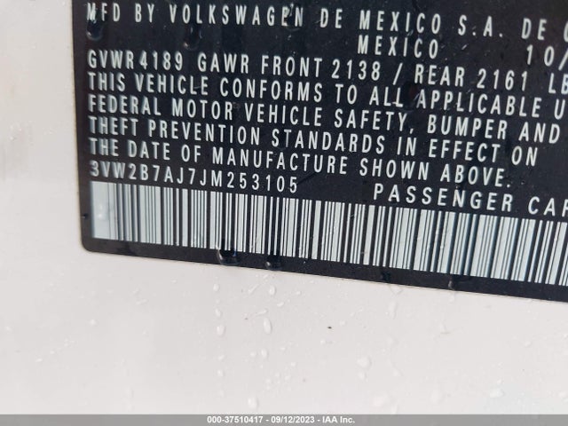 3VW2B7AJ7JM253105 Volkswagen Jetta 1.4t S
