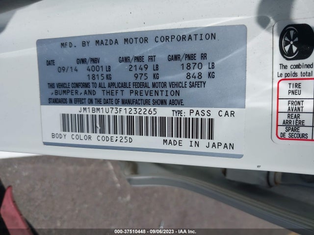 Mazda Mazda3 I Sport 2015 JM1BM1U73F1232265 Image 9