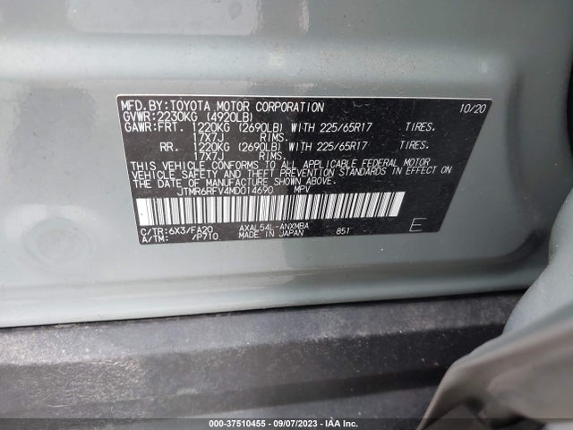 Toyota RAV4 HYBRID 2021 JTMR6RFV4MD014690 Image 15