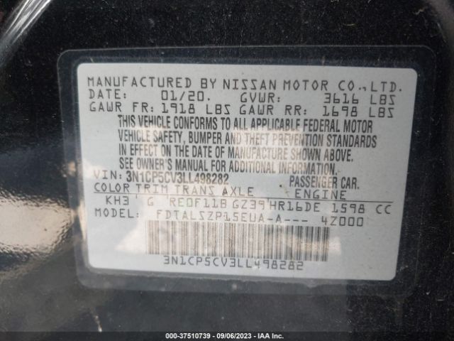 3N1CP5CV3LL498282 Nissan KICKS SV