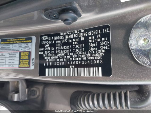 5XYKT4A68FG641068 KIA SORENTO LX