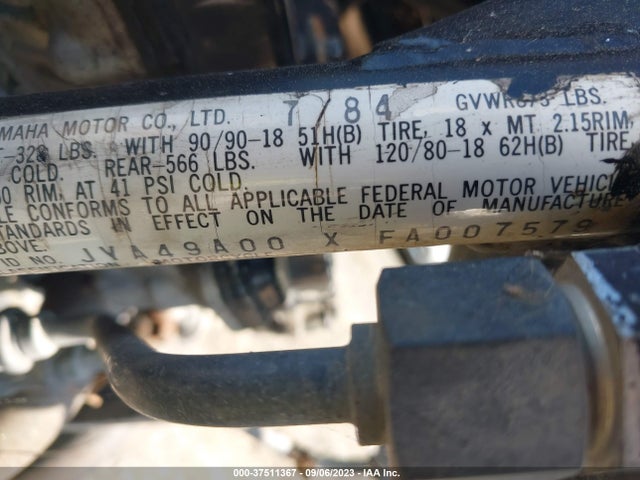 1985 YAMAHA FJ600 JYA49A00XFA007579 Photo 9
