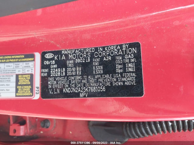 KIA Soul Base 2019 KNDJN2A25K7681056 Image 9