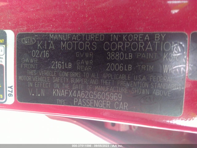 2016 KIA FORTE KNAFX4A62G5605969 Photo 8