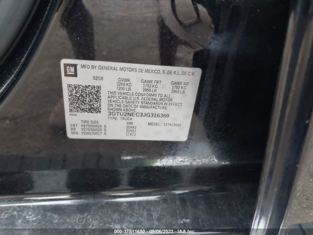 3GTU2NEC3JG316369 GMC Sierra 1500 Slt