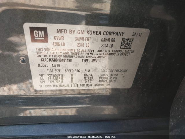 KL4CJCSB0HB181198 Buick Encore Essence