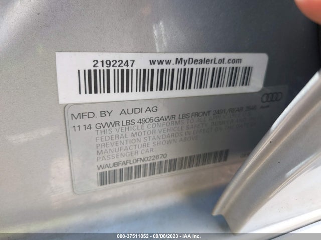 WAUBFAFL0FN022670 Audi A4 PREMIUM