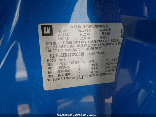 1GTG5CEN7J1235528 GMC Canyon 2wd Sle
