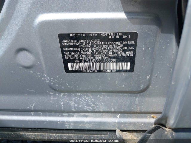 JF2SJABC6GH466399 Subaru Forester 2.5i