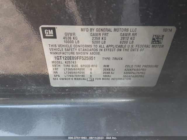 1GT120E89FF525951 GMC Sierra 2500hd Denali