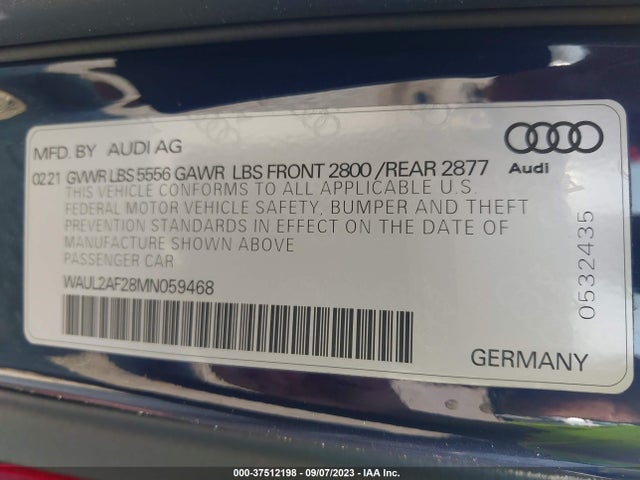 Audi A6 Premium Plus 2021 WAUL2AF28MN059468 Image 9