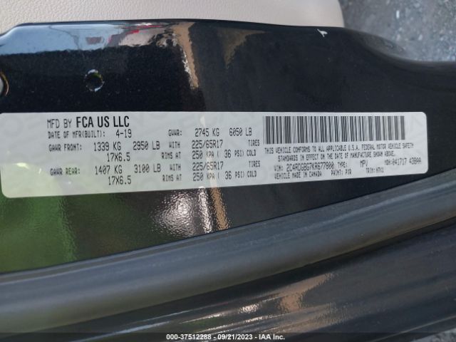 2C4RDGBG7KR677800 Dodge Grand Caravan Se