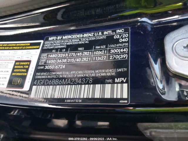 4JGFD6BB6MA234378 Mercedes-Benz Gle Amg Gle 53
