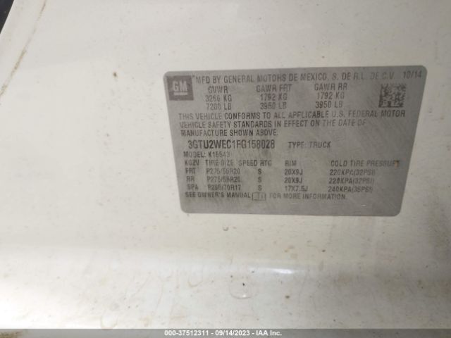 3GTU2WEC1FG158028 GMC Sierra 1500 Denali