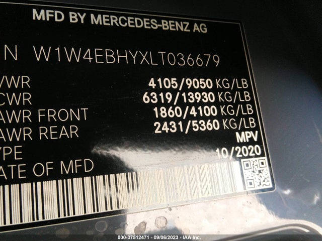 W1W4EBHYXLT036679 Mercedes-Benz SPRINTER VAN