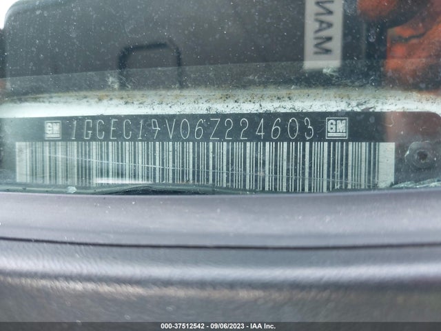 2006 CHEVROLET SILVERADO 1500 LT1 VIN: 1GCEC19V06Z224603
