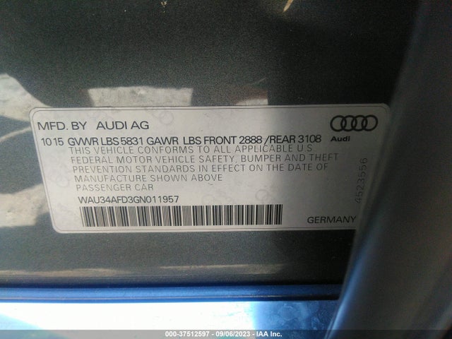 WAU34AFD3GN011957 Audi A8 L 3.0t