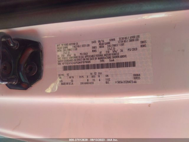 1FTEX1CG7GKF57695 Ford F-150 Xl/lariat/xlt