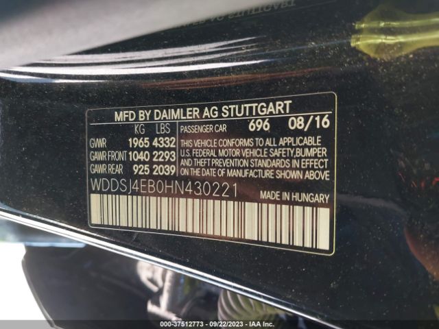 WDDSJ4EB0HN430221 Mercedes-Benz CLA