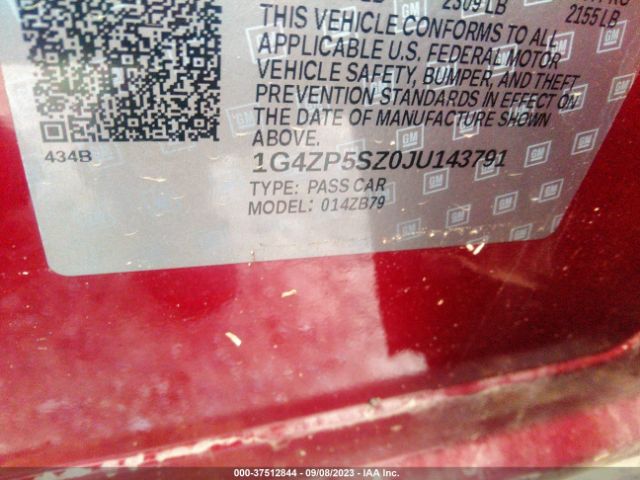 1G4ZP5SZ0JU143791 Buick Lacrosse Essence