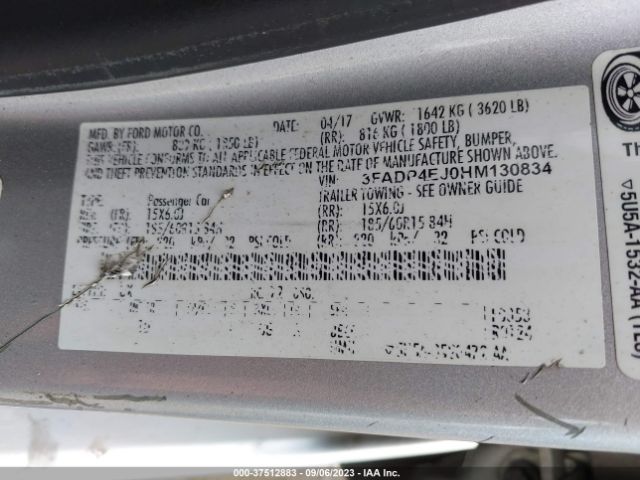 3FADP4EJ0HM130834 Ford FIESTA SE