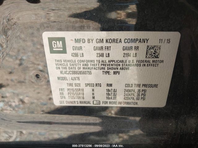 KL4CJCSB8GB560755 Buick Encore Leather