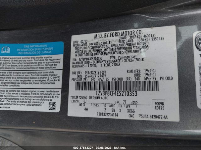 1ZVBP8CF4E5210353 Ford MUSTANG GT