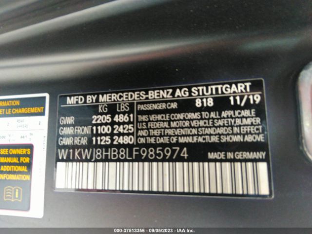 W1KWJ8HB8LF985974 Mercedes-Benz C-class Amg C 63 S