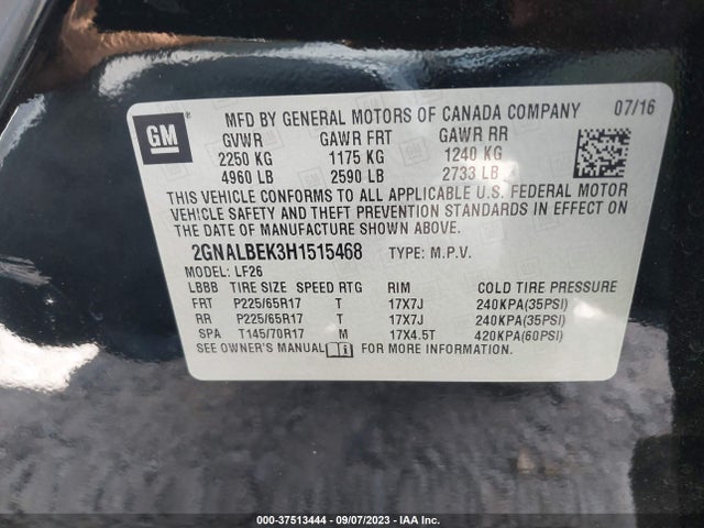 Chevrolet EQUINOX LS 2017 2GNALBEK3H1515468 Image 9