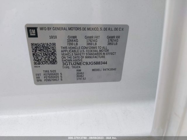 3GTU2NEC9JG588344 GMC Sierra 1500 Slt