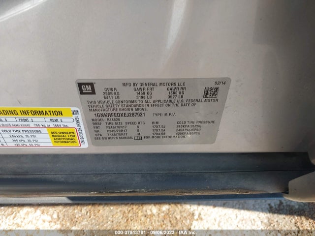 Chevrolet Traverse Ls 2014 1GNKRFEDXEJ287921 Image 9