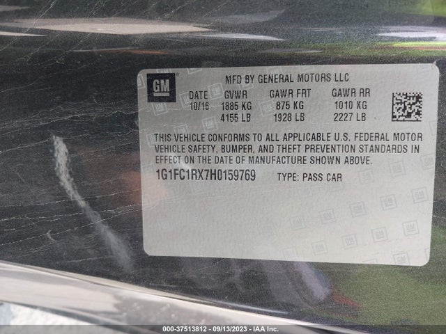 Chevrolet Camaro 2lt 2017 1G1FC1RX7H0159769 Image 9