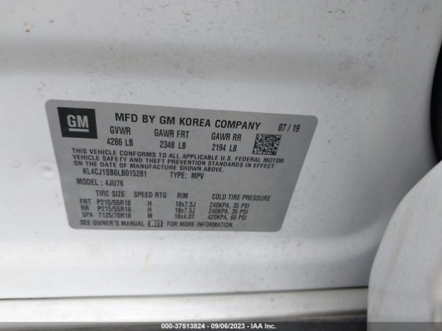 KL4CJ1SB6LB015281 Buick Encore Sport Touring