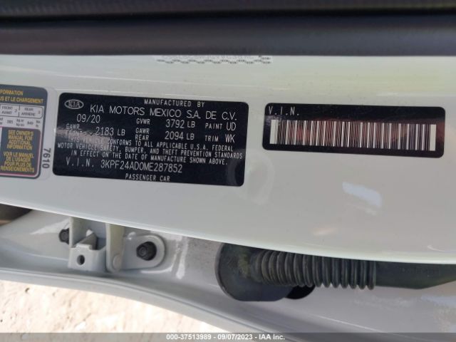 3KPF24AD0ME287852 KIA Forte Lxs