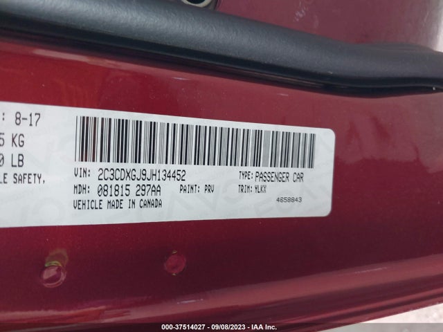Dodge Charger Daytona 392 2018 2C3CDXGJ9JH134452 Image 9