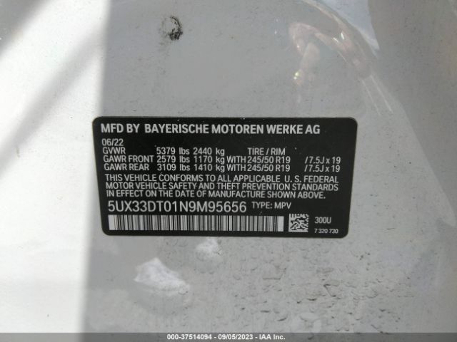 5UX33DT01N9M95656 BMW X4 Xdrive30i