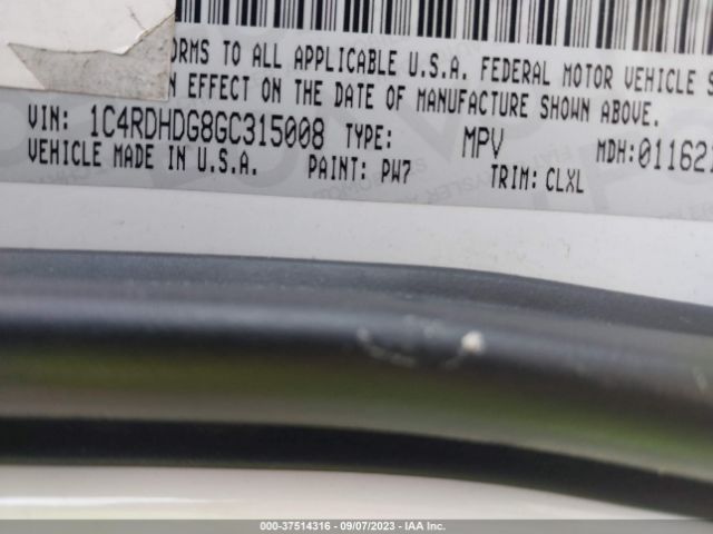 1C4RDHDG8GC315008 Dodge DURANGO LIMITED