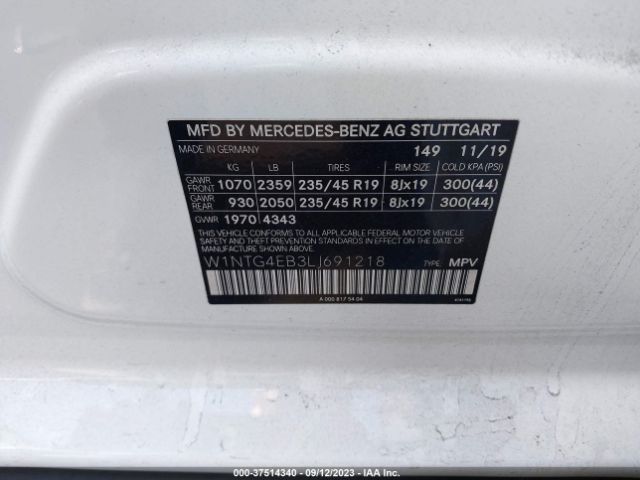 W1NTG4EB3LJ691218 Mercedes-Benz Gla Gla 250