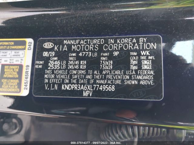 KNDPR3A6XL7749568 KIA Sportage Sx Turbo