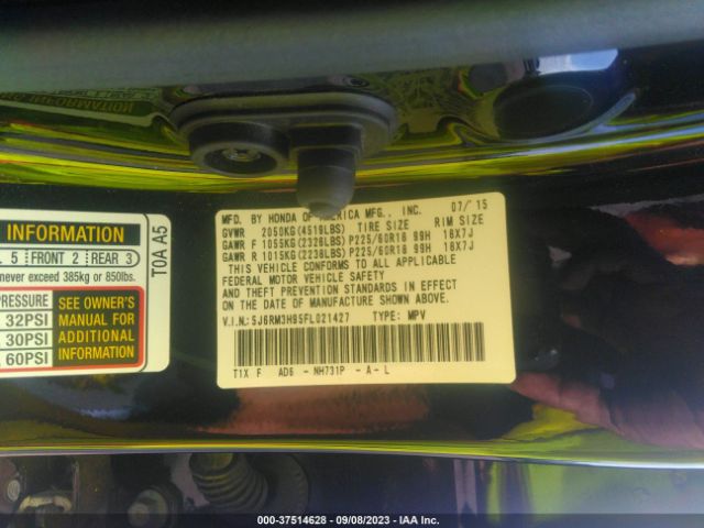 5J6RM3H95FL021427 Honda Cr-v Touring