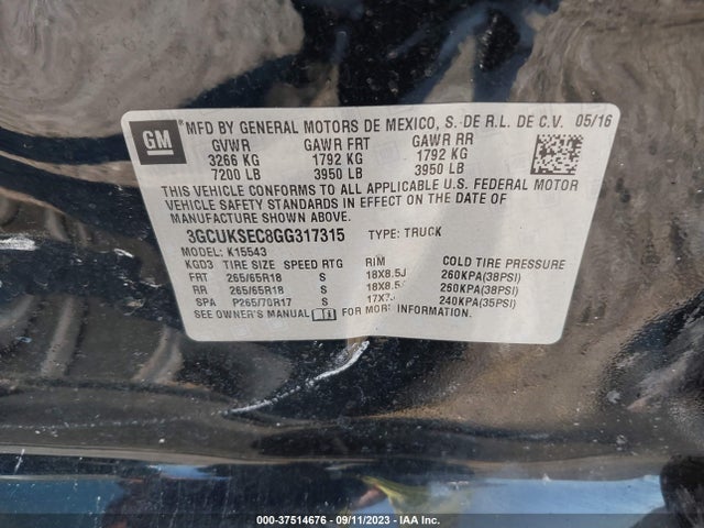Chevrolet Silverado 1500 Ltz 2016 3GCUKSEC8GG317315 Image 9