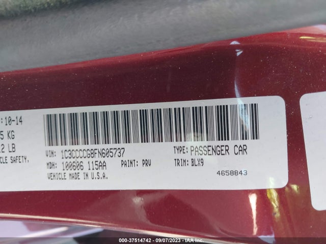 1C3CCCCG8FN605737 Chrysler 200 C
