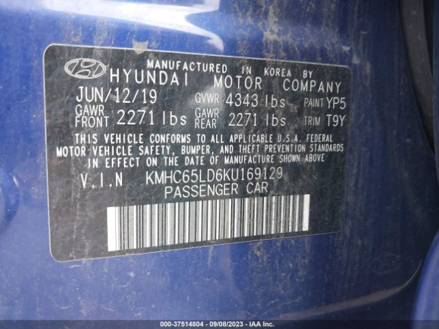 KMHC65LD6KU169129 Hyundai IONIQ PLUG-IN HYBRID
