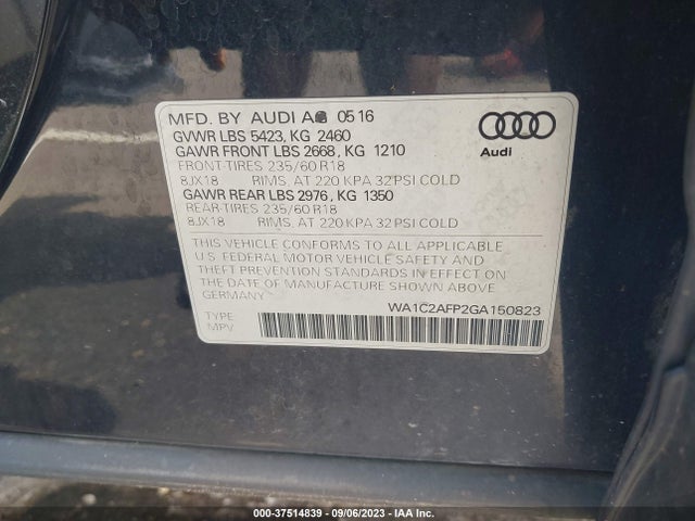 WA1C2AFP2GA150823 Audi Q5 PREMIUM